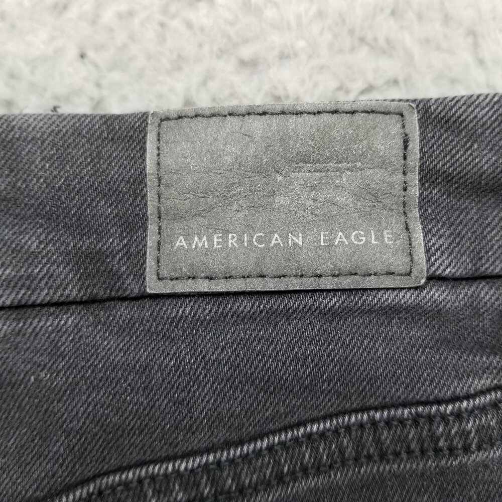 American Eagle Outfitters Shorts Womens 6 Black Stretch Denim Cut Off Jorts - Picture 9 of 13